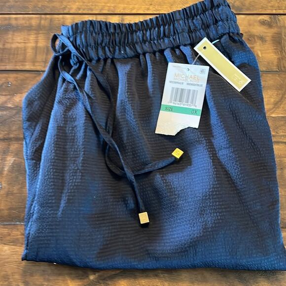 Michael Michael Kors High Side Slit Leg Boho Drawstring Pants NEW Size 0X Plus - Picture 8 of 8